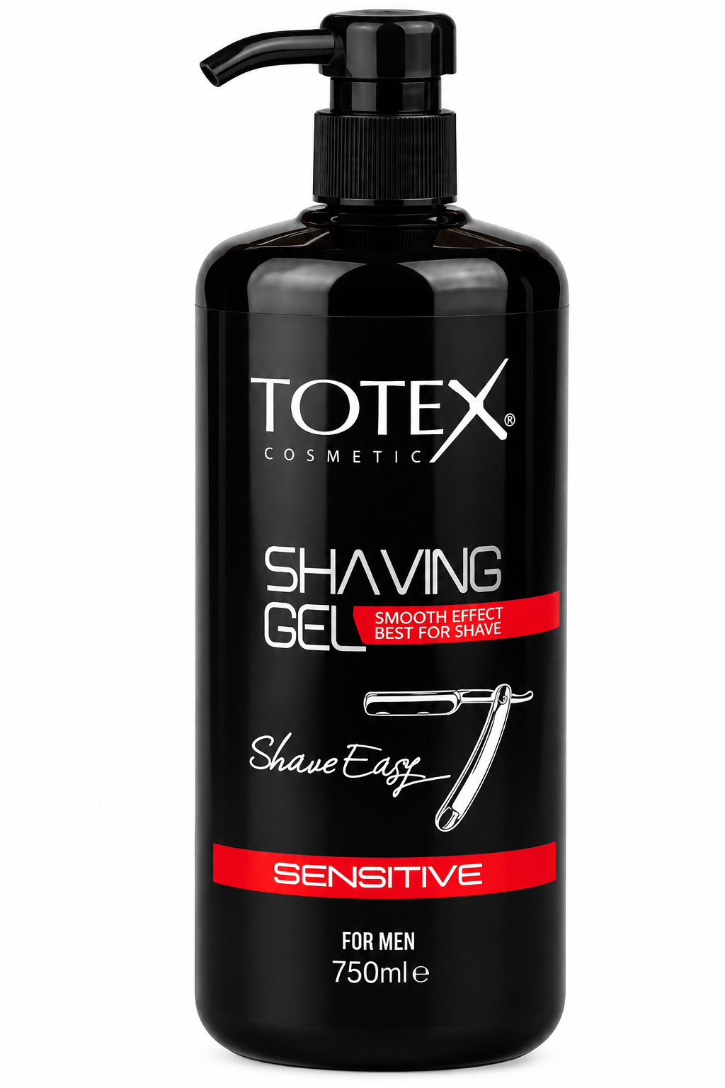 Totex Cosmetic Sensitive Shaving Gel 750ml – Professional Barber Shave Gel