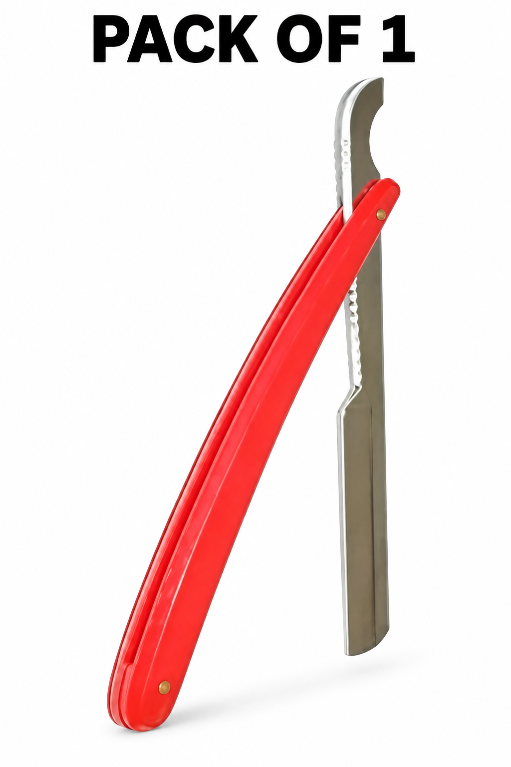 Professional Turkish Barber Razor – Folding Shavette with Replaceable Blade Holder- Red