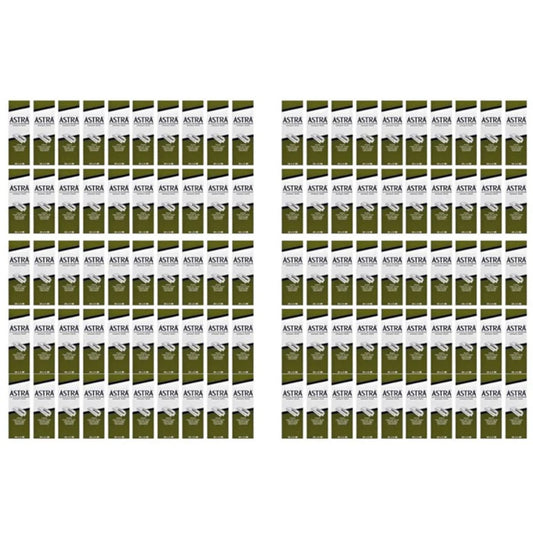 Astra Razor Blades, Pack of 100, Green 100 Pcs Full Box Offer (Each one price 5.48) (NEXT DAY FREE DEL)