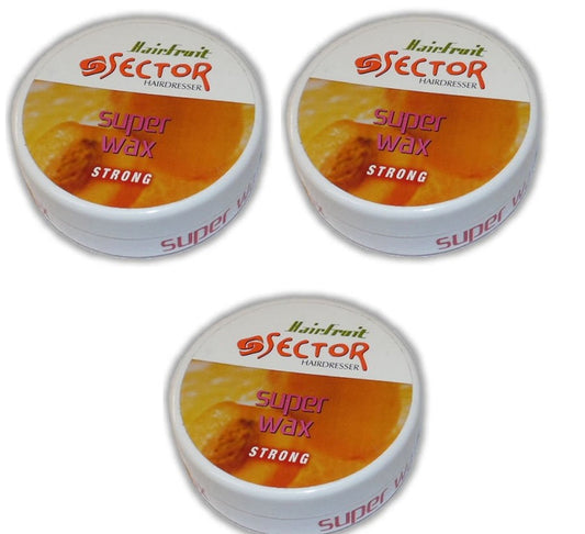 Sector Strong Hold Hair Wax With Peach Fragrance Super Hair Wax 150Ml (3 Pcs Offer)