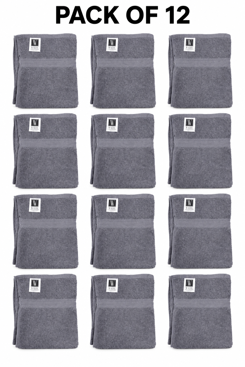 Walee Professional Salon &amp; Barber Towels – Soft, Absorbent and Reusable (Grey)