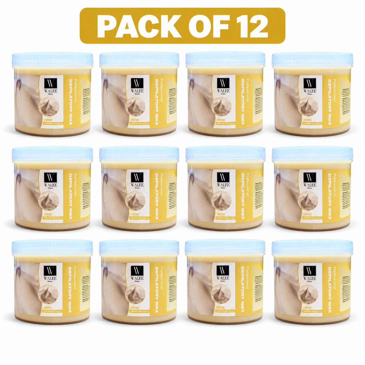 Walee Professional Creme Depilatory Wax – Salon Body Hair Removal Wax 500g