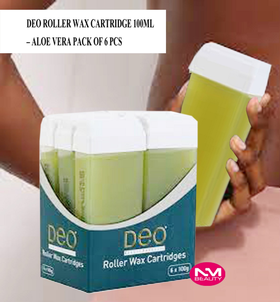 DEO ROLLER WAX CARTRIDGE 100ML – ALOE VERA Pack Of 6 Pcs- Next Day Delivery