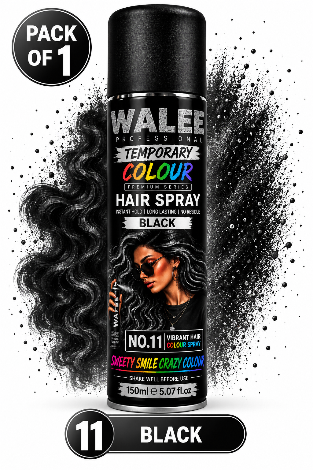 Walee Professional Temporary Colour Hair Spray 150ml