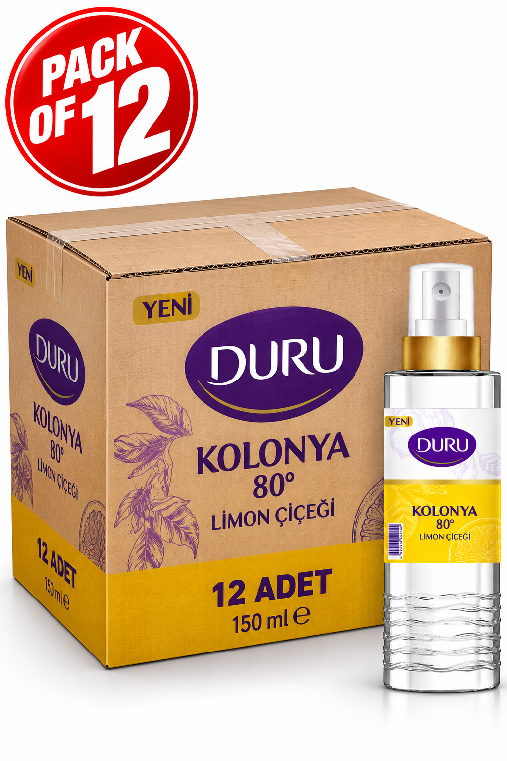 Duru Kolonya 80° Limon Çiçeği – Lemon Blossom Cologne 150ml