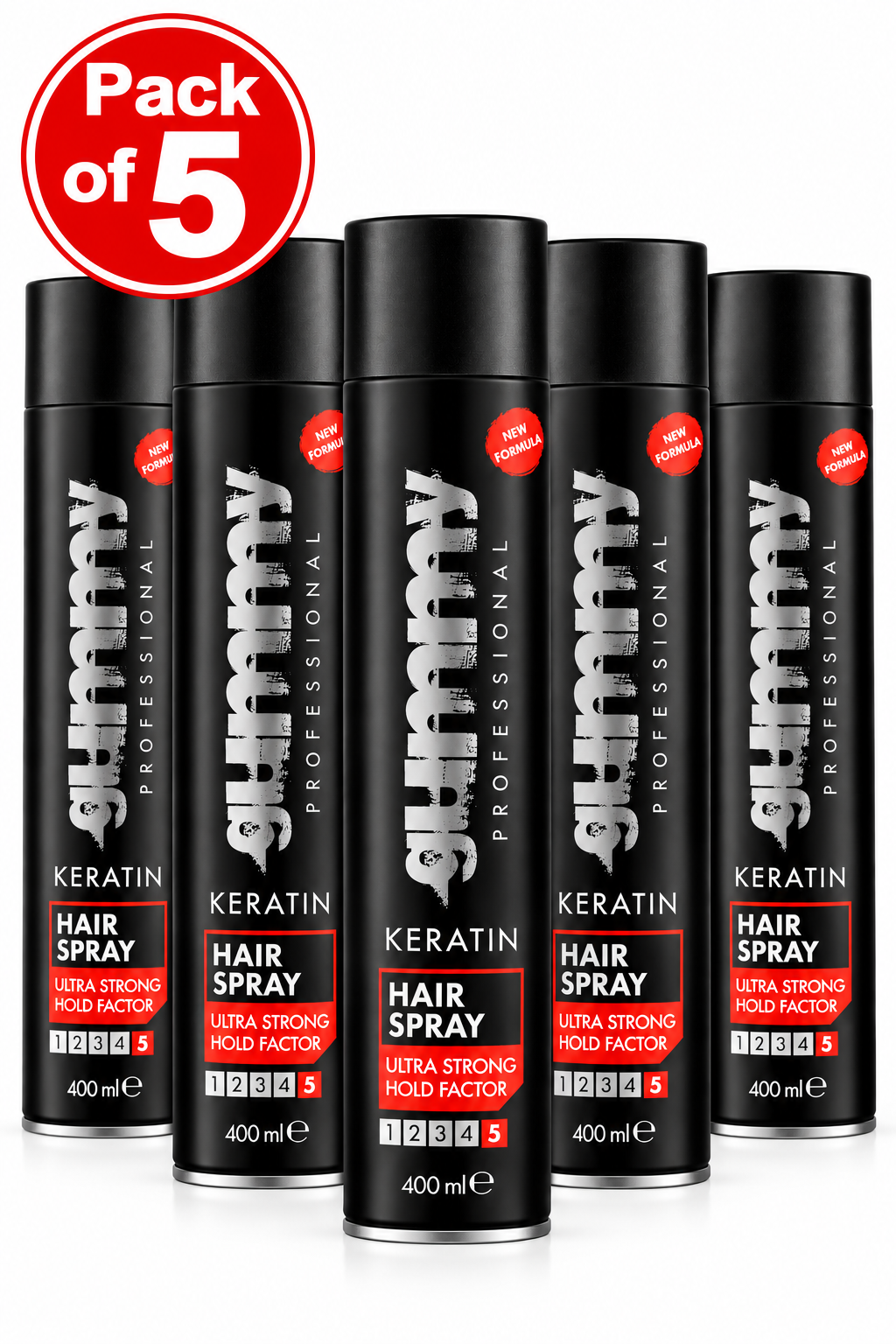 Gummy Professional Keratin Hair Spray 400ml – Ultra Strong Hold Factor 5