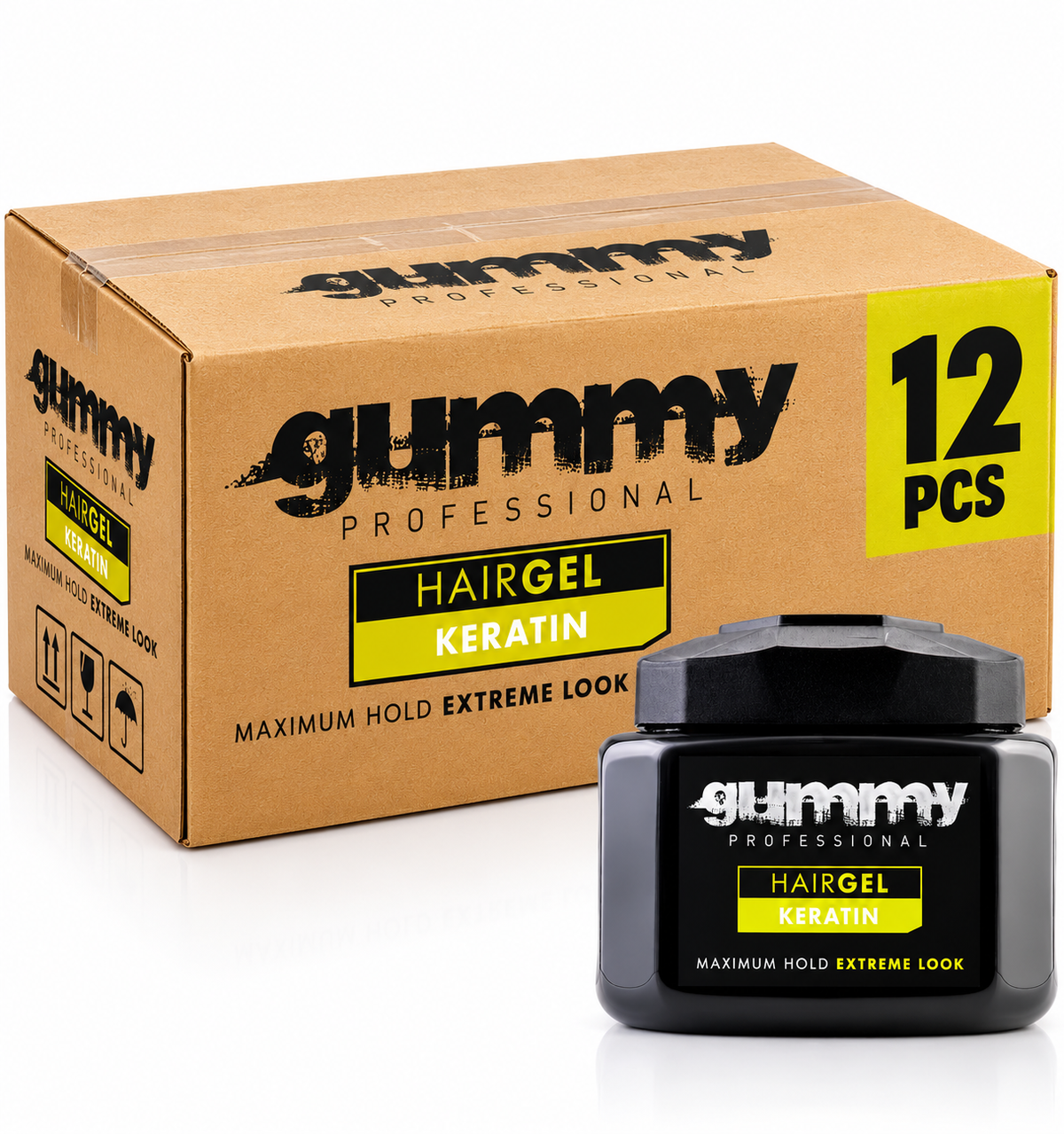 Gummy Professional Hair Gel Keratin – Maximum Hold Extreme Look 700ml
