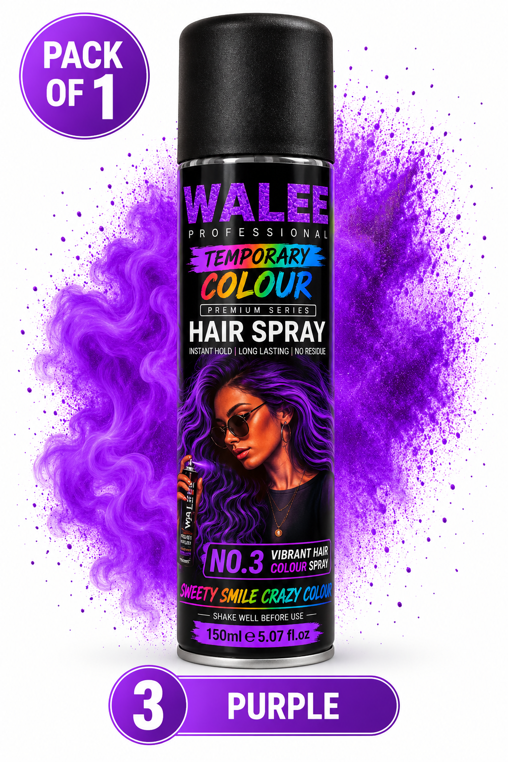Walee Professional Temporary Colour Hair Spray 150ml