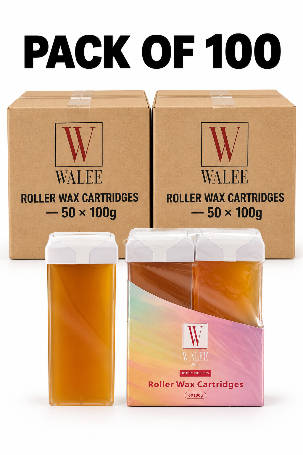 Walee Professional Roller Wax Cartridge – Smooth Hair Removal for Salon and Home Use (Aloe Vera)