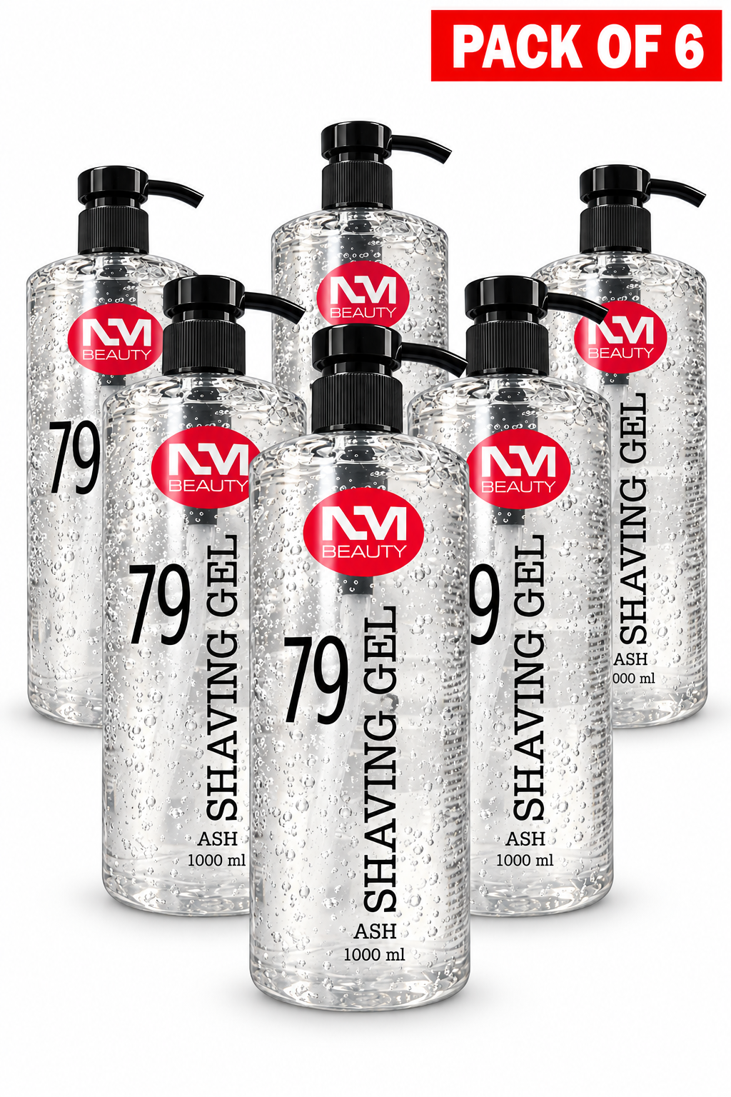 NM Beauty No. 79 Professional Shaving Gel Ash 1000ml – Transparent Barber Shave Gel