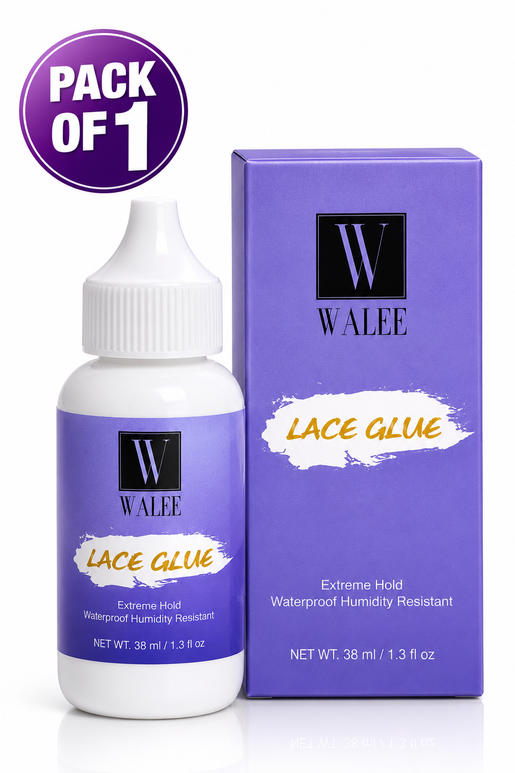 Walee Lace Glue 38ml – Extreme Hold Waterproof &; Humidity Resistant Wig Adhesive
