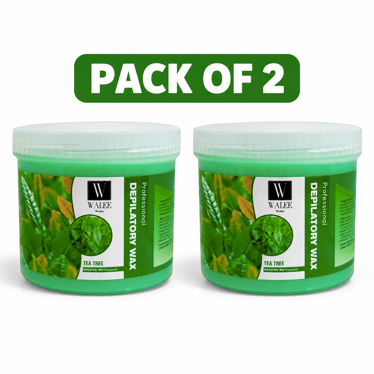Walee Professional Tea Tree Depilatory Wax – Salon Body Hair Removal Wax 500g