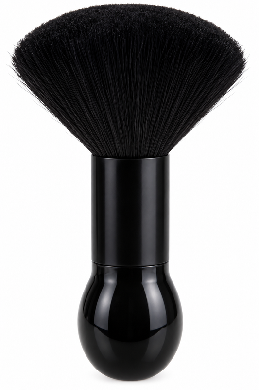 NMB Premium Black Neck Duster Brush – Soft Bristle Barber Hair Cleaning Brush