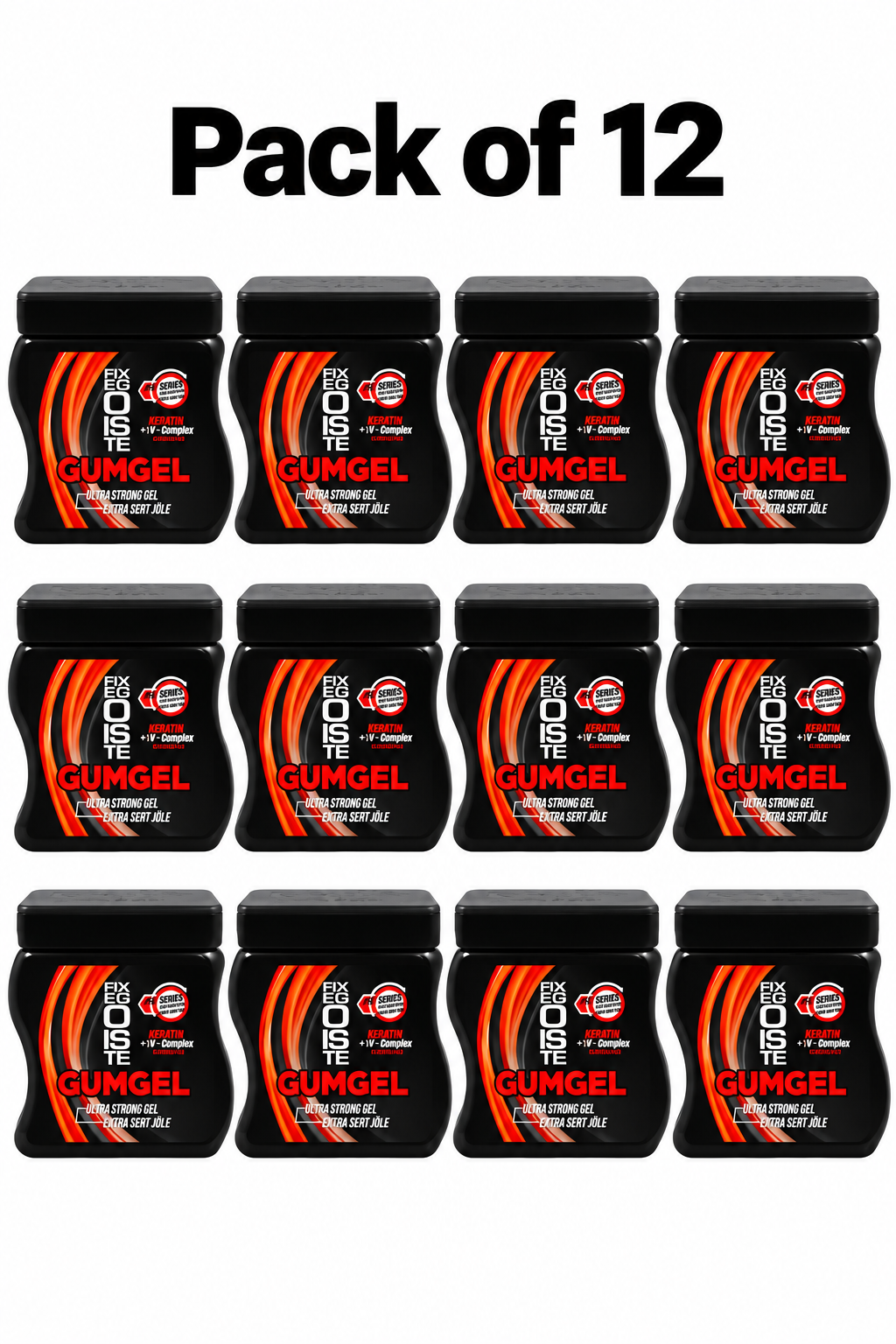 Fix Egoiste Gumgel Ultra Strong Hair Styling Gel with Keratin + V-Complex- 750 ml