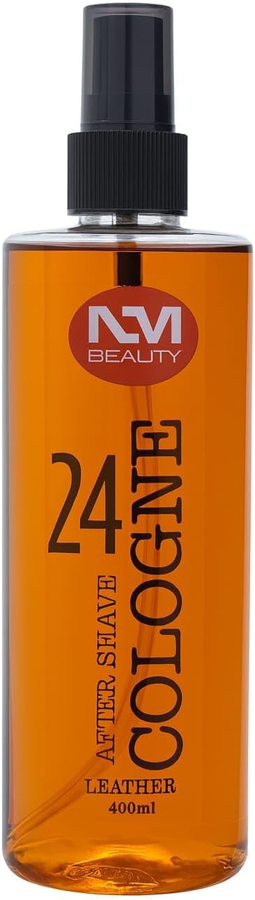 After Shave Cologne for Men- Fresh, Invigorating and Clear Fragrance – Long lasting Citrus and Woody Scent, Refreshes Skin (400ML)- Lemon, Violet, Leather, Ruby, Magma (400ml, Leather)