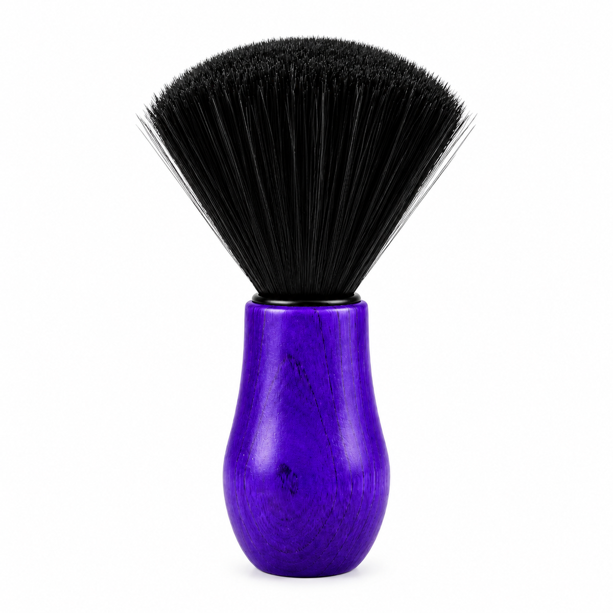 NMB Professional Purple Wooden Neck Duster Brush – Soft Black Bristle Barber Hair Cleaning Brush