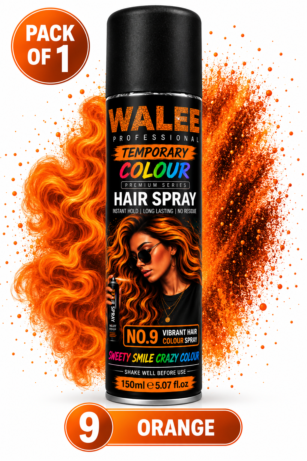 Walee Professional Temporary Colour Hair Spray 150ml