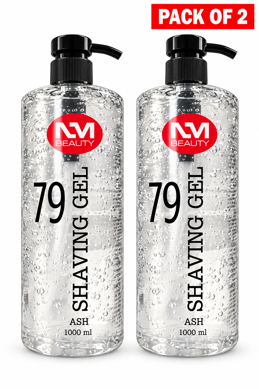NM Beauty No. 79 Professional Shaving Gel Ash 1000ml – Transparent Barber Shave Gel