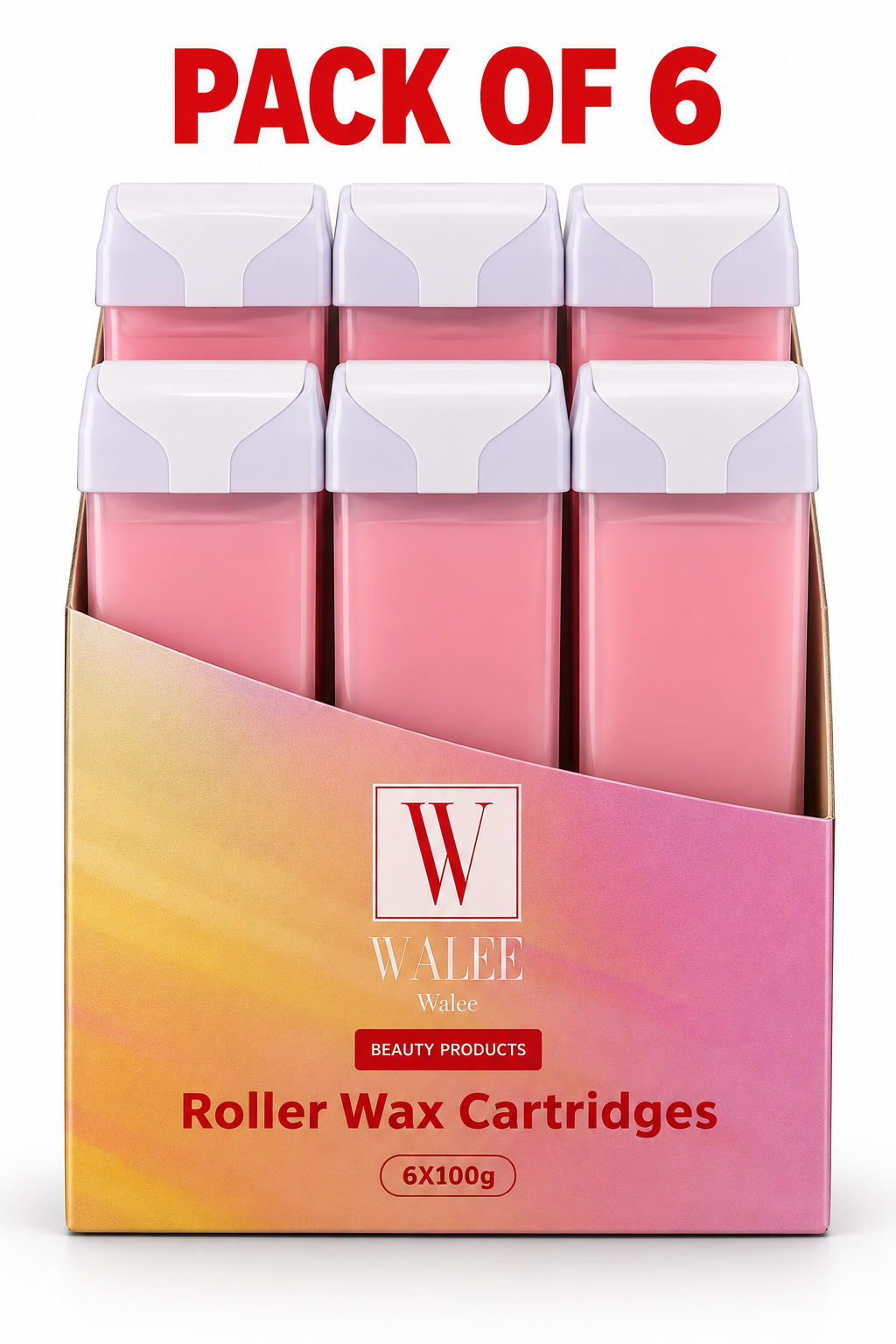 Walee Professional Roller Wax Cartridge – Smooth Hair Removal for Salon and Home Use (Pink)