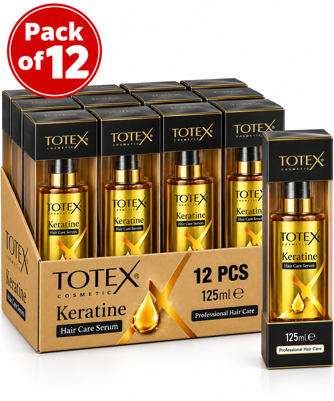 Totex Cosmetic Keratine Hair Care Serum 125ml – Professional Hair Serum