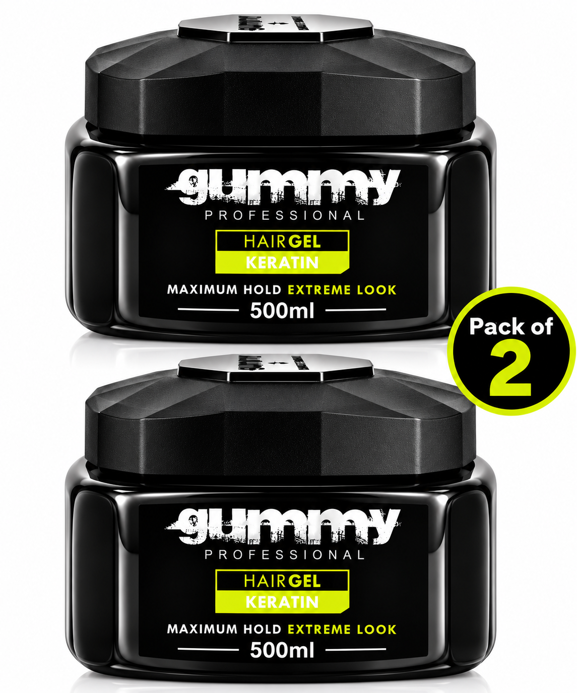 Gummy Professional Hair Gel Keratin 500ml – Maximum Hold Extreme Look Styling Gel 500ml