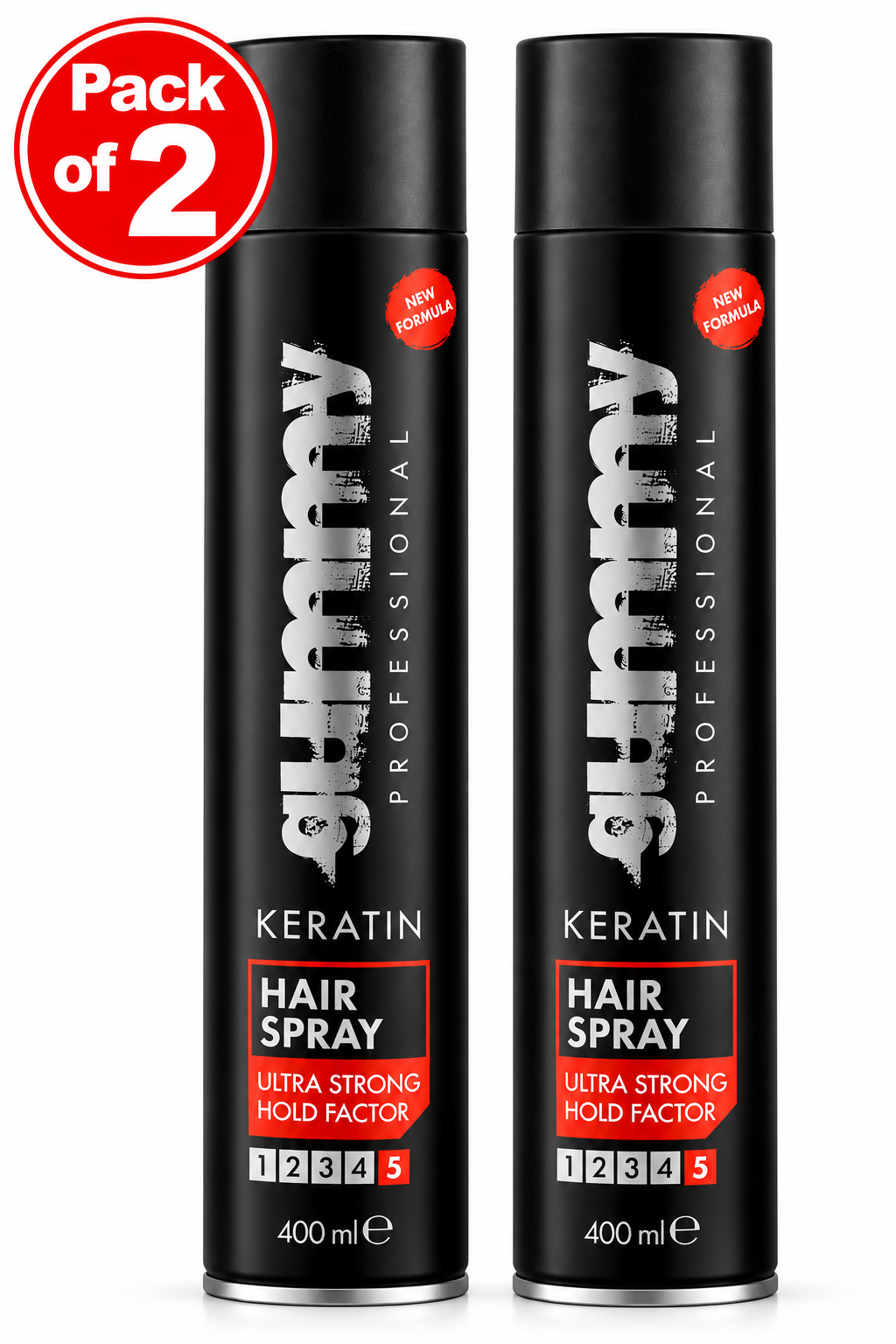 Gummy Professional Keratin Hair Spray 400ml – Ultra Strong Hold Factor 5