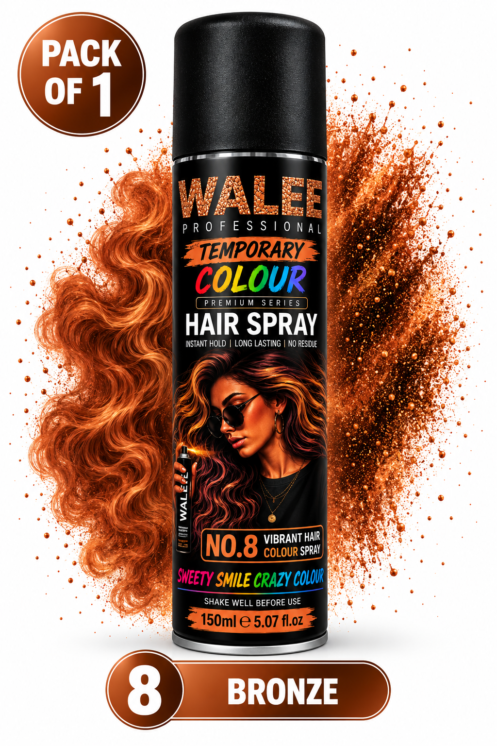 Walee Professional Temporary Colour Hair Spray 150ml