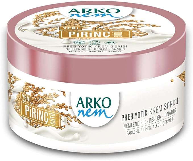 Arko NEM Luxurious Moisturising Cream | Coconut Milk Formula | 250Ml Tub | Lightweight Suitable For Daily Use