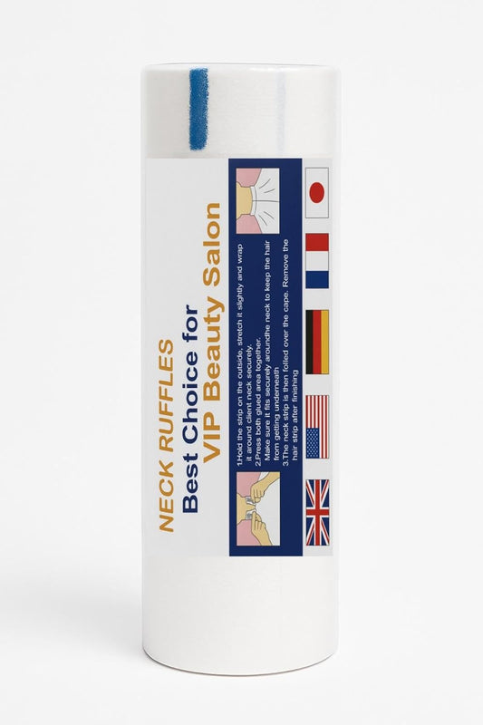 NM Beauty Hygienic White Barber Neck Paper Roll Strip, 500 Strips - 5x 100 Rolls Pack (White) in New Packaging - Eco Friendly