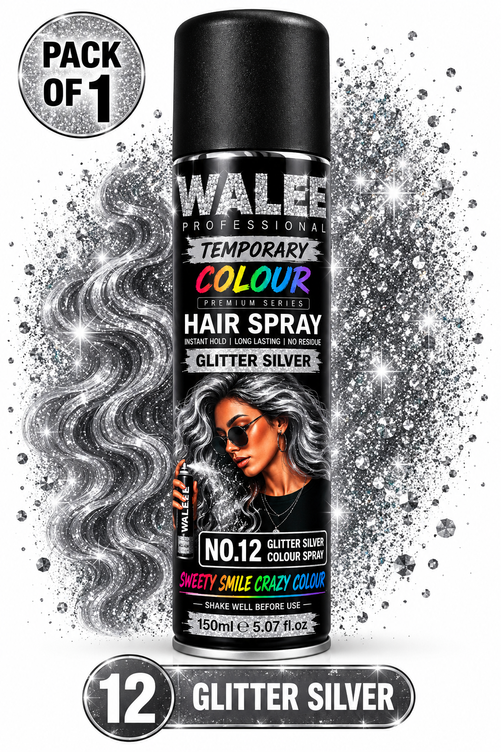 Walee Professional Temporary Colour Hair Spray 150ml