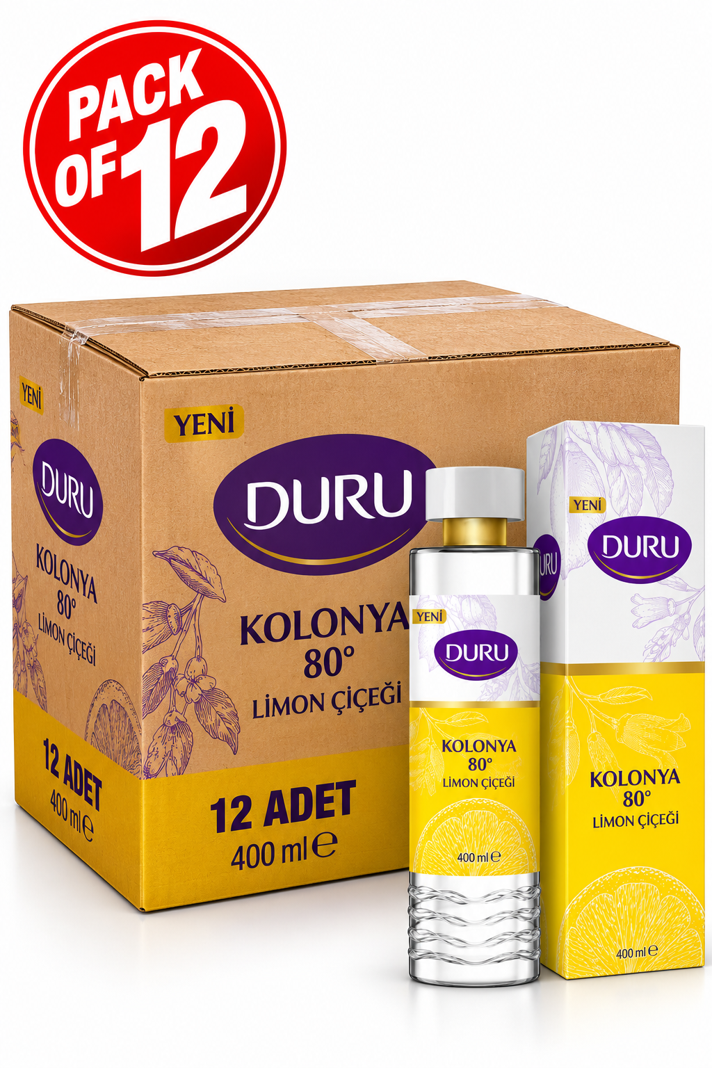 Duru Kolonya 80° Limon Çiçeği – Lemon Blossom Cologne 400ml