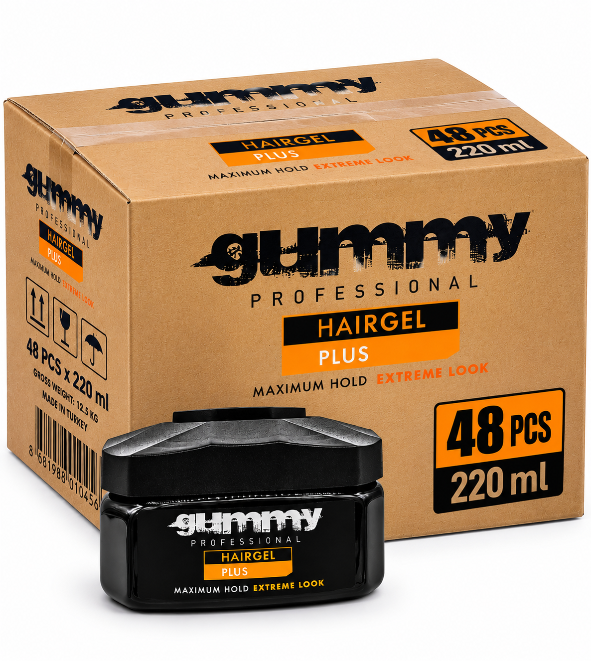 Gummy Professional Hair Gel Plus 220ml – Maximum Hold Extreme Look Styling Gel