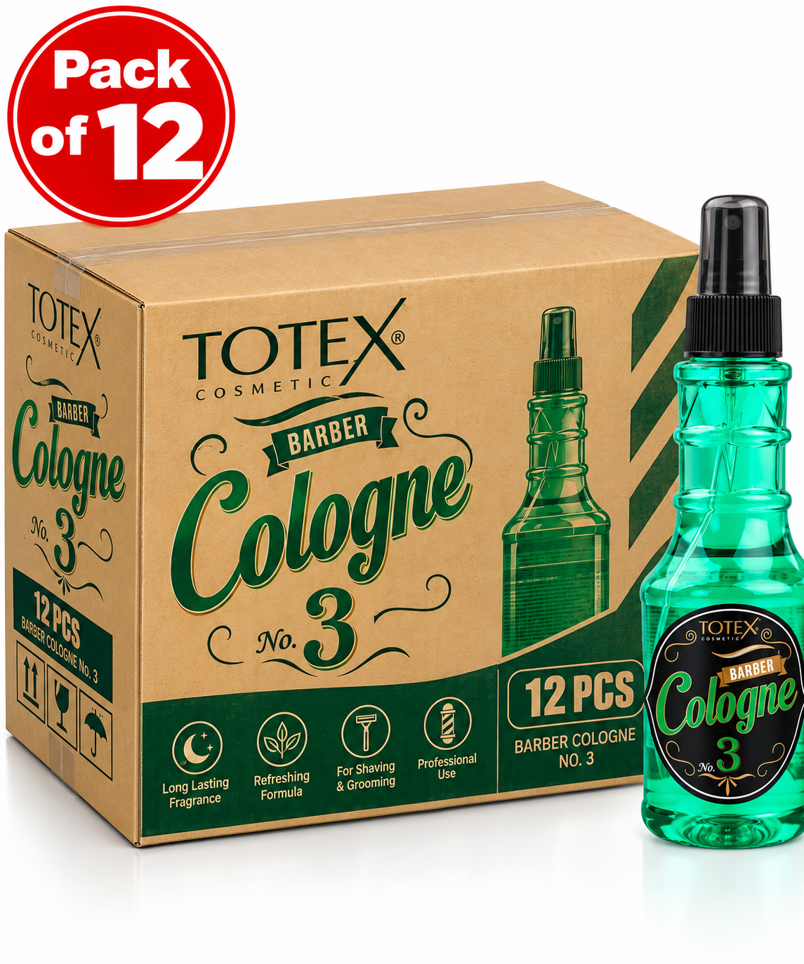 Totex Barber Cologne No. 3 – Professional Aftershave Cologne Spray