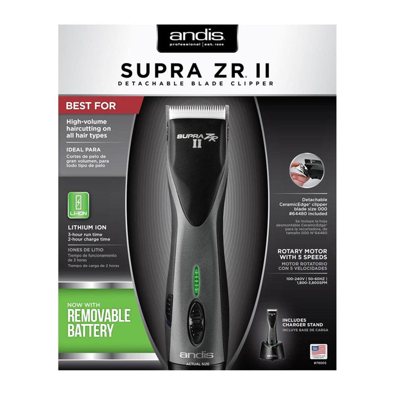 Andis • Supra ZR II Detachable Blade Clipper Cordless