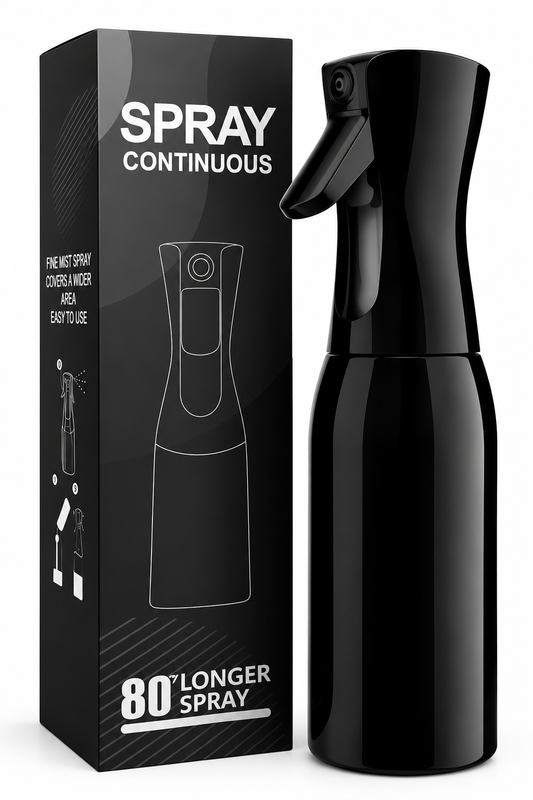 Professional Continuous Mist Spray Bottle – 500ml | Black and White