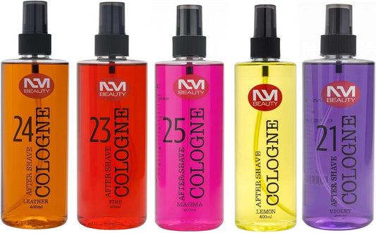 After Shave Cologne for Men- Fresh, Invigorating and Clear Fragrance – Long lasting Citrus and Woody Scent, Refreshes Skin (400ML)- Lemon, Violet, Leather, Ruby, Magma (400ml, Leather)