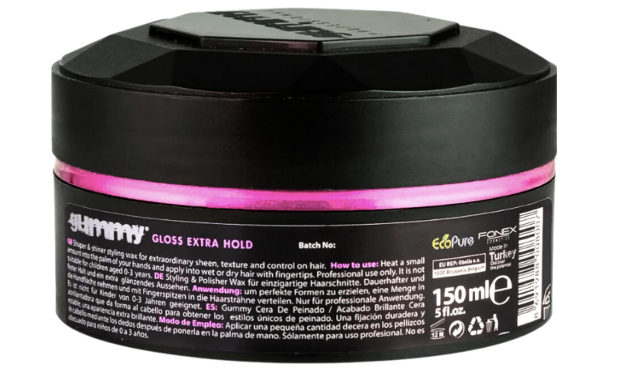FONEX GUMMY STYLING WAX EXTRA GLOSS CREAM PLUS IMMENSE TEXTURE REWORKABLE MENS GROOMING PRODUCT 150ML