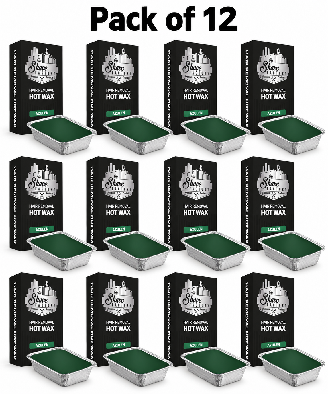The Shave Factory Black Hot Wax – Hair Removal Wax Tray- Azulen