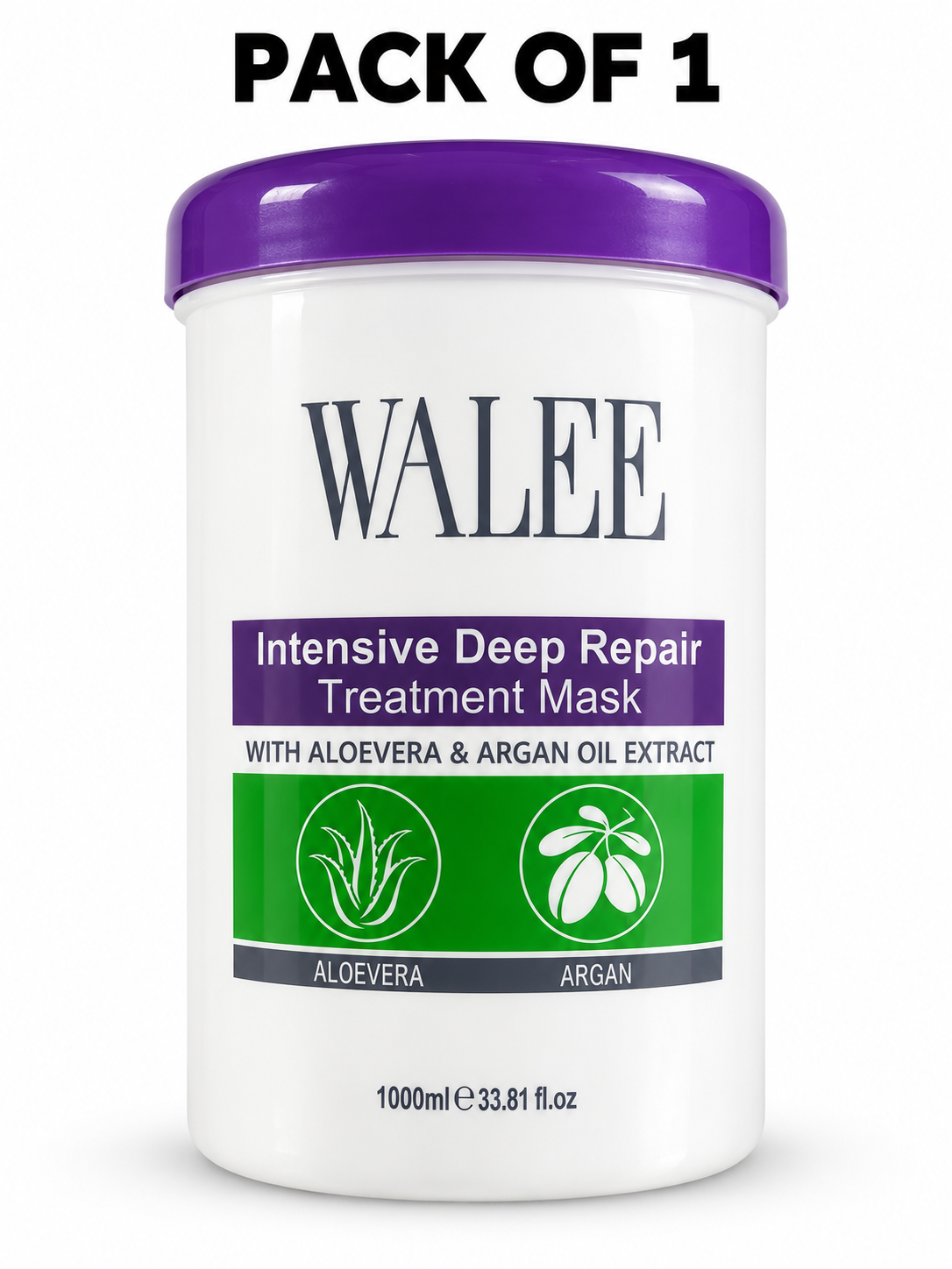 Walee Intensive Deep Repair Hair Treatment Mask with Aloe Vera &amp; Argan Oil – 1 Litre