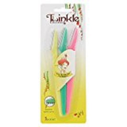 TINKLE Razor eyebrow shaper 3 pcs Set x 4