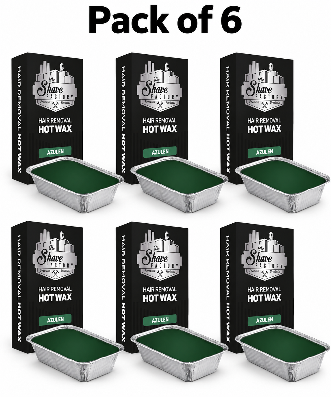The Shave Factory Black Hot Wax – Hair Removal Wax Tray- Azulen