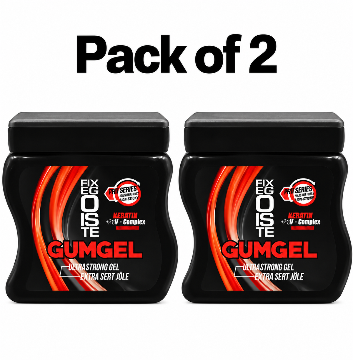 Fix Egoiste Gumgel Ultra Strong Hair Styling Gel with Keratin + V-Complex- 750 ml