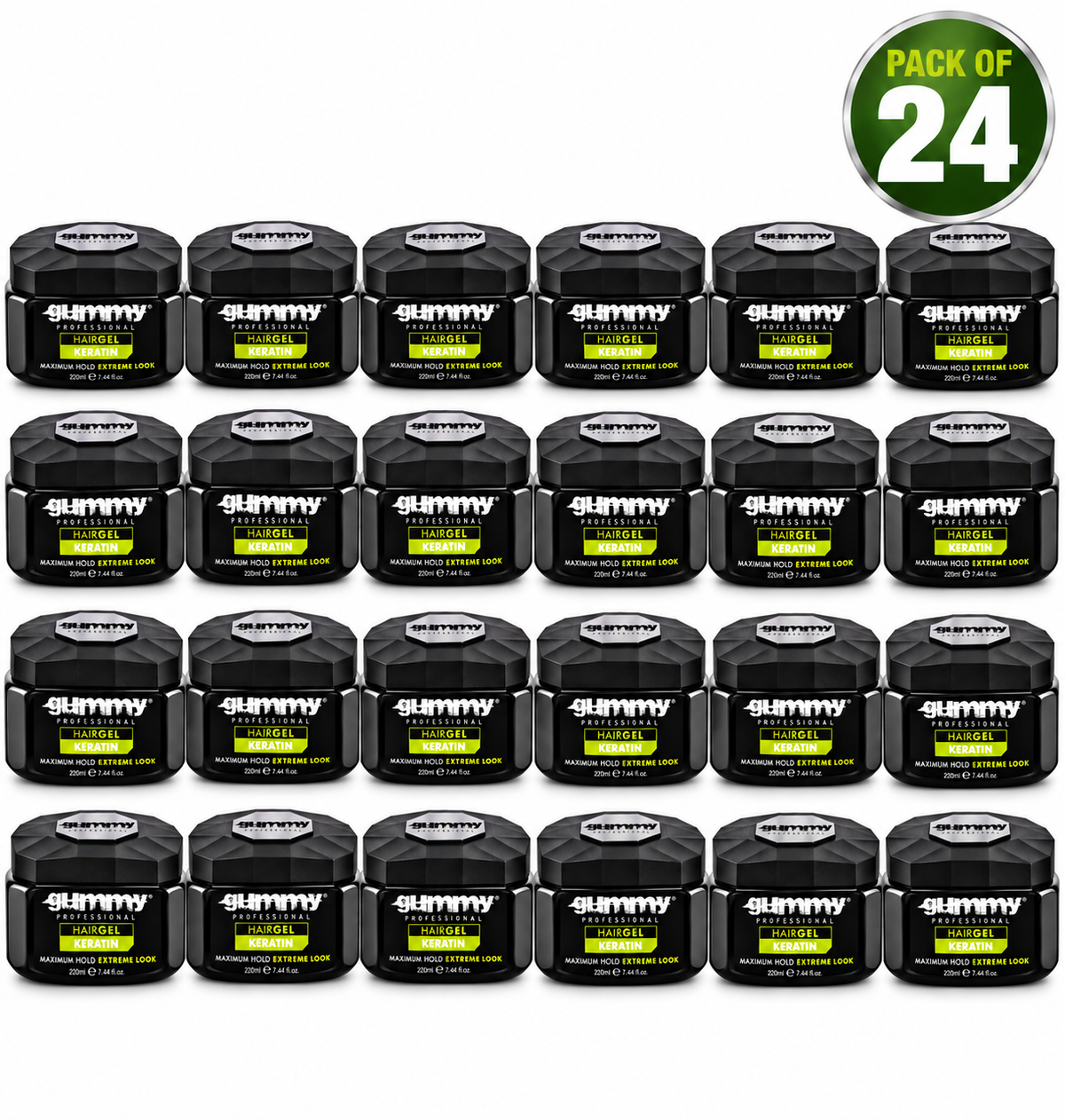 Gummy Professional Hair Gel Keratin 220ml – Maximum Hold Extreme Look Styling Gel