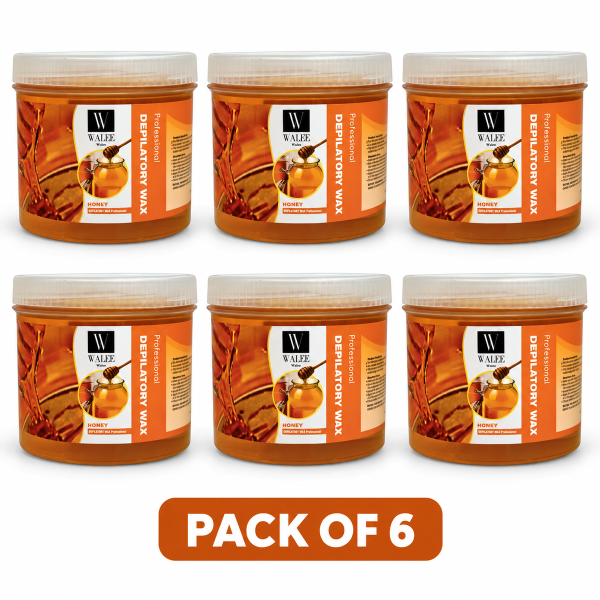 Walee Professional Honey Depilatory Wax – Salon Body Hair Removal Wax 500g