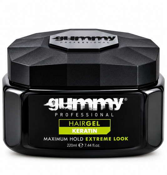 Gummy Professional Hair Gel Keratin 220ml – Maximum Hold Extreme Look Styling Gel