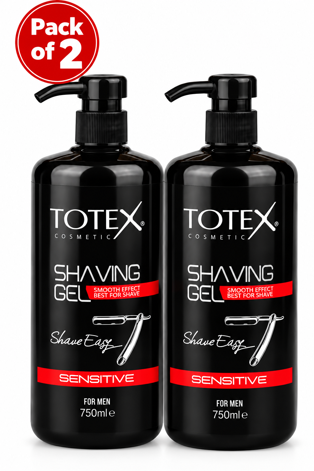 Totex Cosmetic Sensitive Shaving Gel 750ml – Professional Barber Shave Gel