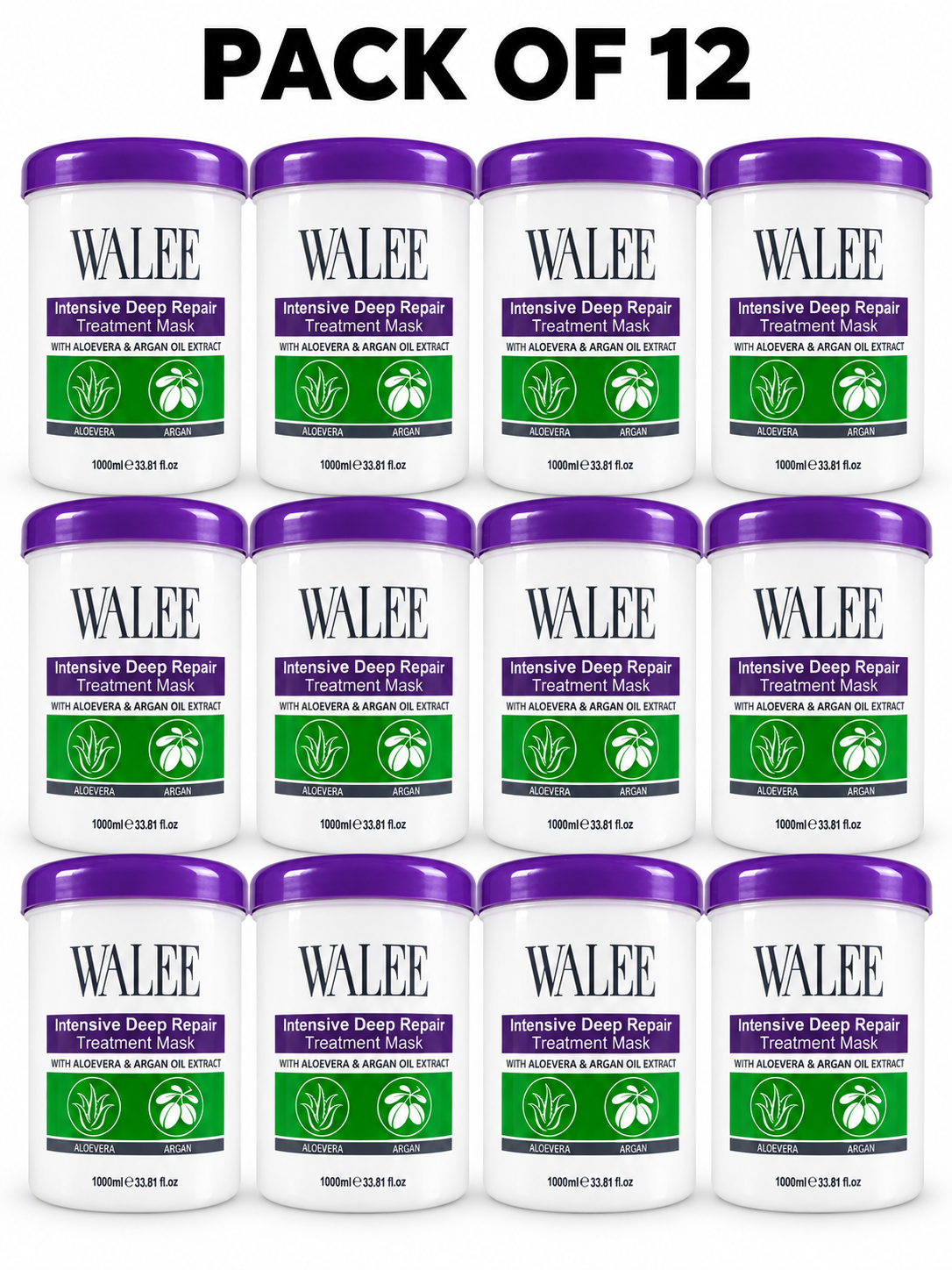 Walee Intensive Deep Repair Hair Treatment Mask with Aloe Vera &amp; Argan Oil – 1 Litre