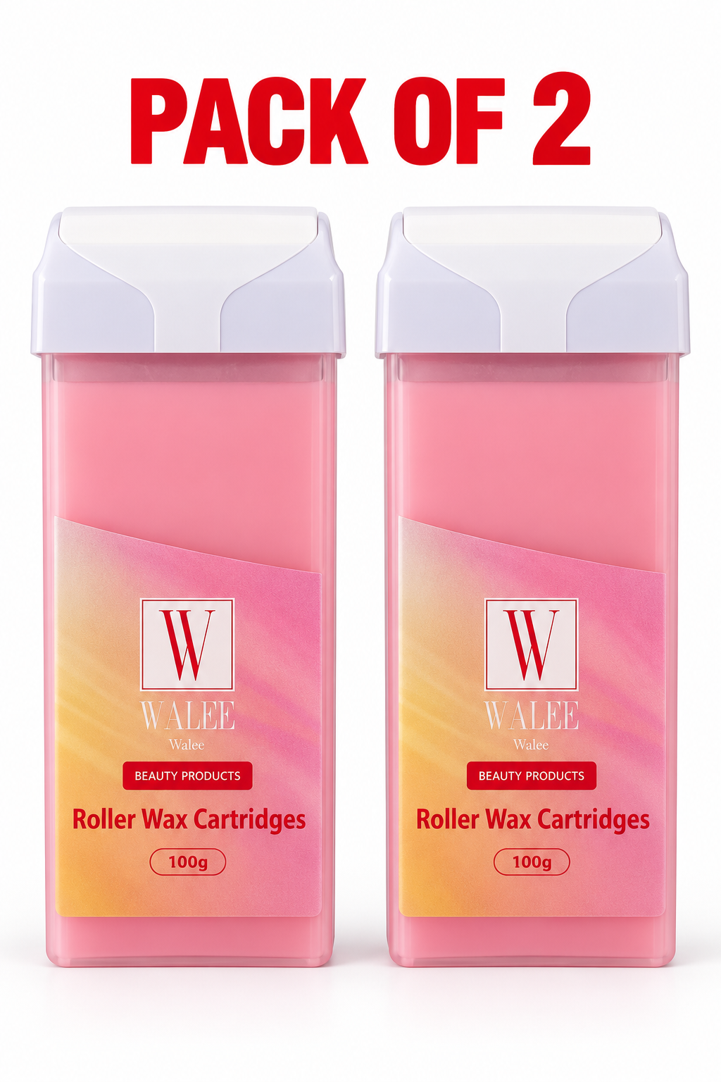 Walee Professional Roller Wax Cartridge – Smooth Hair Removal for Salon and Home Use (Pink)
