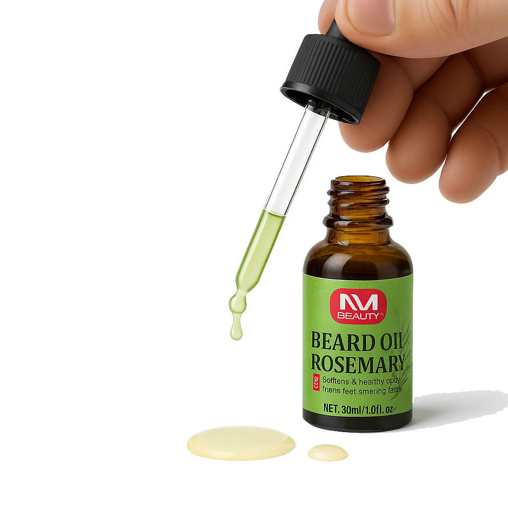 NM Beauty - Original Beard Oil Rosemary - Softens & Healthens Hair - Keeps Face Smelling Fresh - Men's Beard Grooming - 30ml