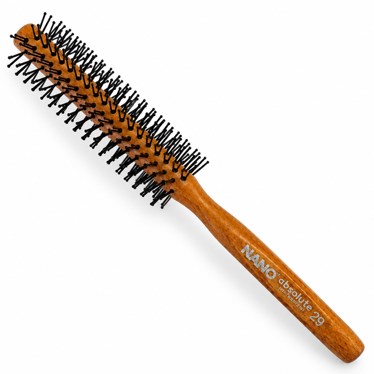 NANO Absolute Hair Brush 29 Professional Quiff Roller Round Wood Curling Roll